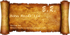 Bohn Rozália névjegykártya